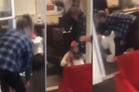 Angry woman crashes sister s job interview beats her up