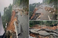 Ttd halts vehicles landslide in tirumala ghat road