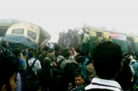 Two trains collide in haryana 1 dead 100 injured