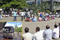 Tsrtc strike management doesn t allow employees to join duties