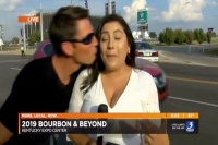 Tv reporter responds to stranger who kissed her during live broadcast