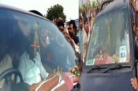 Tension in amaravati as police lathi charged on protesting farmers