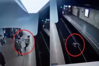 Man deliberately pushes woman in front of train at brussels metro station