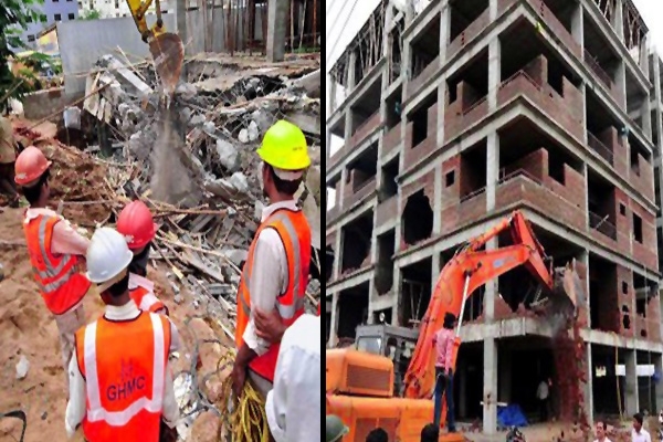 Madhapur ayyappa society buildings demolition
