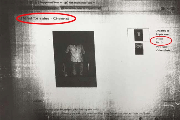 Quikr asked to explain ad about boy for sale for rs 5