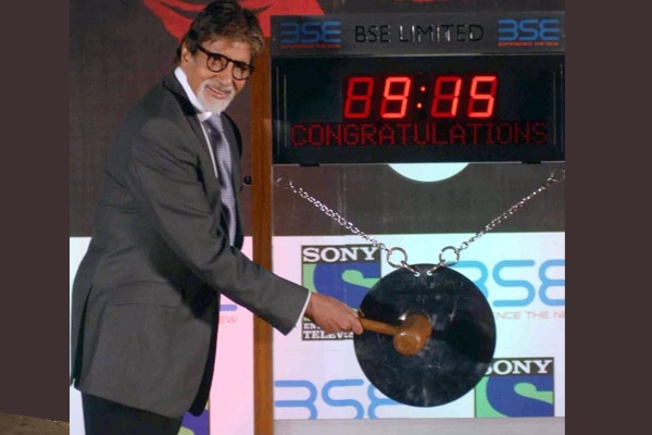 Amitabh rings bell in bse