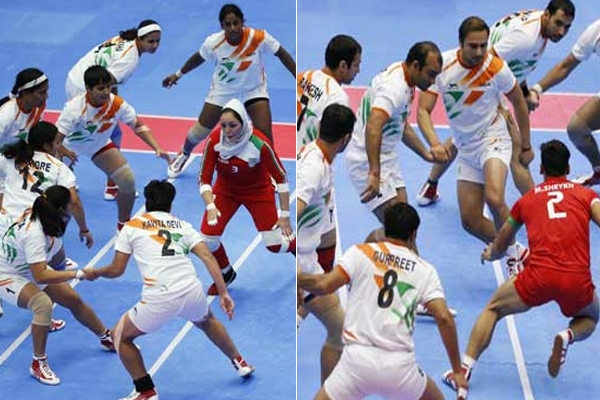 Indian women and males kabaddi teams won gold medals in asian games 2014