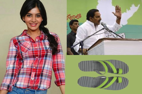 Samantha endorsing paragon chappals kiran happy