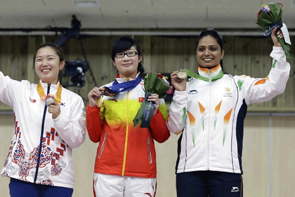 Shweta chaudhary gives india first medal