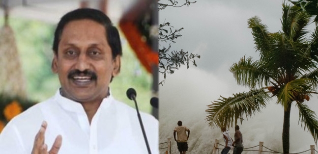 Cm kiran visits flood hit srikakulam district