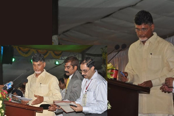 Long discussions in cabinet on first five signatures of cm chandravbabu