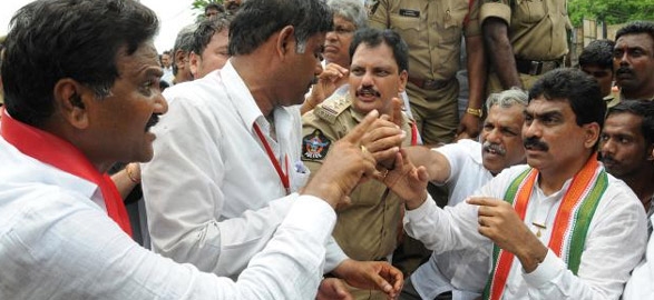 Vijayawada mp lagadapati faces students wrath