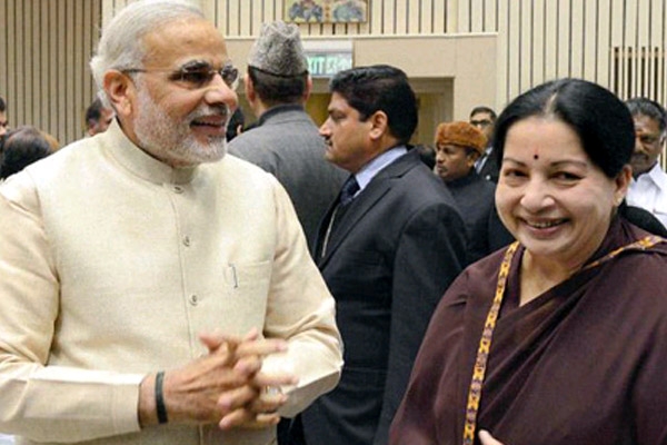 Jaya lalitha meets modi