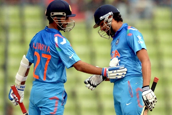India australia second oneday match rohith sharma rahane create sensation