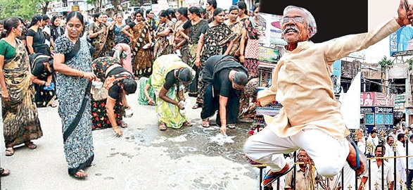 Protests for united andhra continue in seemandhra region