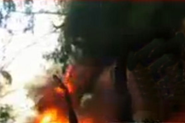 Fire accident in hyderabad as gas cylinder blast