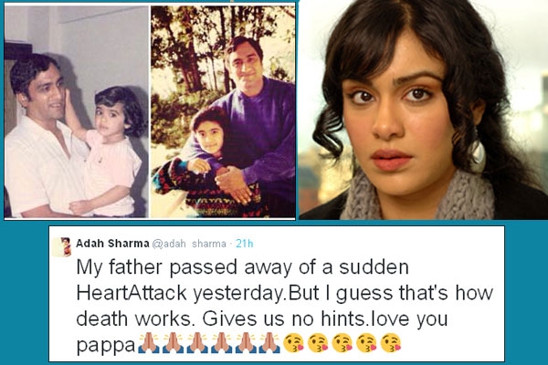 Heroine adah sharma father died of heart attack
