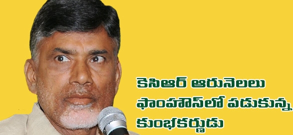 Political chandra babu retorts kcr calling him kumbhakarna