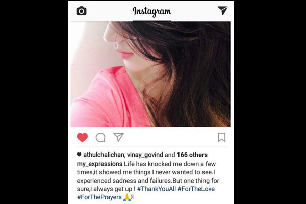 Bhavana Instagram Message